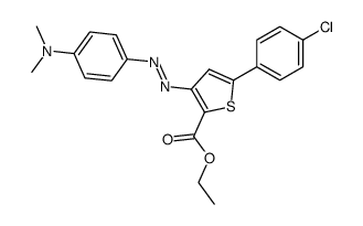 2-Ethoxycarbonyl-3-(4-dimethylaminophenylazo)-5-(4-chlorophenyl)-thiophene结构式