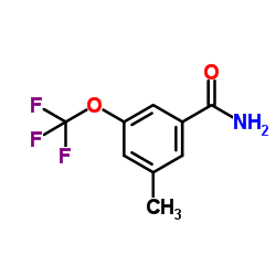 3-Methyl-5-(trifluoromethoxy)benzamide结构式