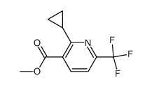 methyl 2-cyclopropyl-6-(trifluoromethyl)nicotinate结构式