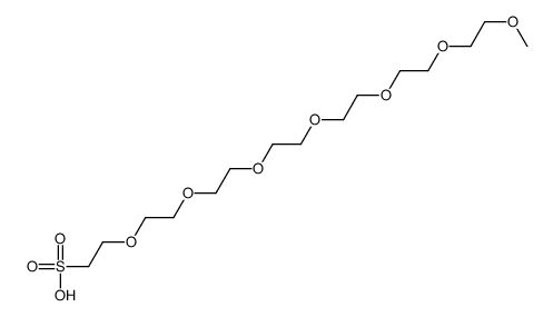 2-[2-[2-[2-[2-[2-(2-methoxyethoxy)ethoxy]ethoxy]ethoxy]ethoxy]ethoxy]ethanesulfonic acid Structure