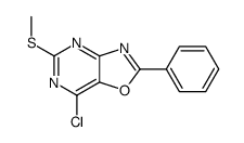 7-chloro-5-methylsulfanyl-2-phenyl-[1,3]oxazolo[4,5-d]pyrimidine Structure