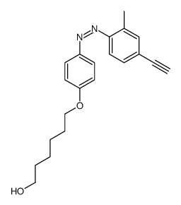 6-[4-[(4-ethynyl-2-methylphenyl)diazenyl]phenoxy]hexan-1-ol Structure