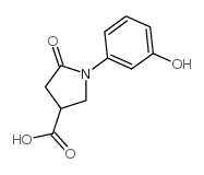 1-(3-羟基苯)-5-氧代吡咯烷-3-羧酸结构式