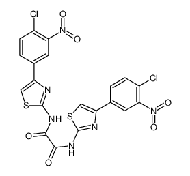 N,N'-bis[4-(4-chloro-3-nitrophenyl)-1,3-thiazol-2-yl]oxamide结构式