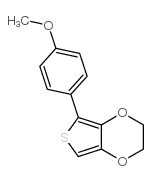 2,3-二氢-5-(4-甲氧基苯基)-噻吩并[3,4-b]-1,4-二噁英结构式