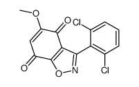 3-(2,6-dichlorophenyl)-5-methoxy-1,2-benzoxazole-4,7-dione结构式