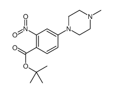 4-(4-甲基哌嗪-1-基)-2-硝基苯甲酸叔丁酯结构式