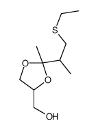 [2-(1-ethylsulfanylpropan-2-yl)-2-methyl-1,3-dioxolan-4-yl]methanol结构式