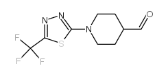 1-[5-(三氟甲基)-1,3,4-噻二唑-2-基]哌啶-4-甲醛结构式