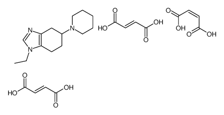 (E)-but-2-enedioic acid,1-ethyl-5-piperidin-1-yl-4,5,6,7-tetrahydrobenzimidazole Structure