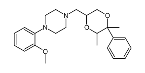 1-[(5,6-dimethyl-5-phenyl-1,4-dioxan-2-yl)methyl]-4-(2-methoxyphenyl)piperazine Structure