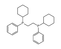 cyclohexyl-[2-[cyclohexyl(phenyl)phosphanyl]ethyl]-phenylphosphane Structure