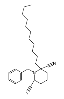 1-benzyl-2-methyl-6-undecylpiperidine-2,6-dicarbonitrile Structure