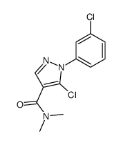 5-chloro-1-(3-chlorophenyl)-N,N-dimethylpyrazole-4-carboxamide Structure