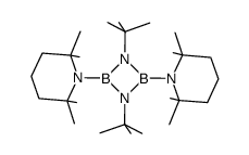 1,3-di-tert-butyl-2,4-bis(2,2,6,6-tetramethylpiperidino)-1,3,2,4-diazadiboretidine结构式