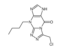 9-butyl-3-(chloromethyl)-6,9-dihydro-5h-[1,2,4]triazolo[4,3-a]purin-5-one结构式