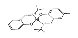 {Ni(OC6H4CHNCH(CH3)2)(OC6H3(5-CH3)CHNC(CH3)3)} Structure