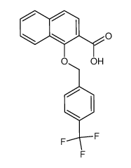 1-(4-trifluoromethyl-benzyloxy)-naphthalene-2-carboxylic acid结构式