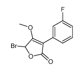 5-Bromo-3-(3-fluoro-phenyl)-4-methoxy-5H-furan-2-one结构式