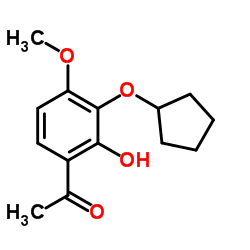 1-[3-(Cyclopentyloxy)-2-hydroxy-4-methoxyphenyl]ethanone结构式