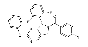 [7-(2,6-Difluorophenyl)-2-phenoxy-7H-pyrrolo[2,3-d]pyrimidin-6-yl]-(4-fluorophenyl)-methanone结构式