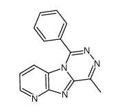 9-methyl-6-phenylpyrido[2',3':4,5]imidazo[1,2-d][1,2,4]triazine结构式