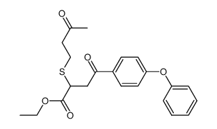 ethyl 2-(3-oxobuthylthio)-3-(4-phenoxybenzoyl)propionate结构式