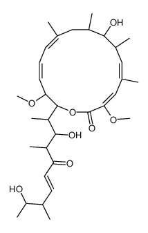 (3E,5E,11E,13Z)-16-[(E)-3,9-dihydroxy-4,8-dimethyl-5-oxodec-6-en-2-yl]-8-hydroxy-3,15-dimethoxy-5,7,9,11-tetramethyl-1-oxacyclohexadeca-3,5,11,13-tetraen-2-one结构式