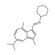 N-[S-Guajazulenyl-(3)-methylen]-cyclohexylamin结构式