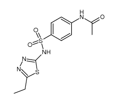 N-(4-(N-(5-ethyl-1,3,4-thiadiazol-2-yl)sulfamoyl)phenyl)acetamide结构式