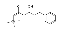 (E)-5-chloro-1-phenyl-6-(trimethylsilyl)hex-5-en-3-ol结构式