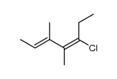 (4E)-5-chloro-3,4-dimethyl-2,4-heptadiene结构式