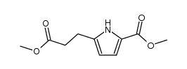 methyl 5-(β-methoxycarbonylethyl)-1H-pyrrole-2-carboxylate Structure