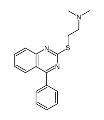 N,N-dimethyl-2-(4'-phenylquinazolin-2'-ylthio)ethylamine Structure