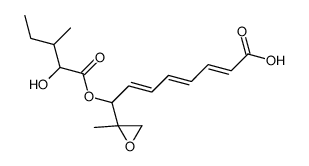 8-(2-Hydroxy-3-methylvaleryloxy)-8-(2-methyloxiranyl)-2,4,6-octatrienoic acid Structure