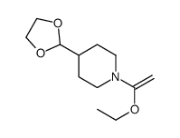 4-(1,3-dioxolan-2-yl)-1-(1-ethoxyethenyl)piperidine结构式