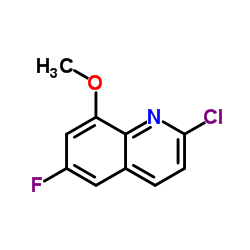 2-Chloro-6-fluoro-8-methoxyquinoline结构式