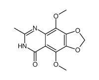 1,3-Dioxolo[4,5-g]quinazolin-8(7H)-one,4,9-dimethoxy-6-methyl-结构式