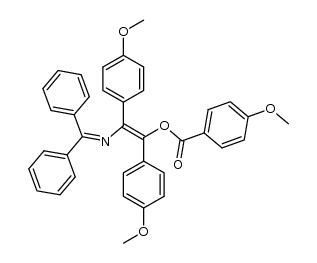 4-p-methoxybenzoyloxy-3,4-di(p-methoxyphenyl)-1,1-diphenyl-2-azabuta-1,3-diene Structure