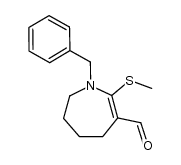 1-benzyl-2-methylthio-4,5,6,7-tetrahydro-1H-azepine-3-carbaldehyde结构式