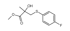 methyl 2-hydroxy-2-methyl-3-(4-fluorophenylthio) propionate结构式