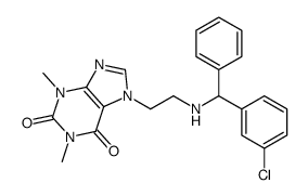 7-[2-[[(3-chlorophenyl)-phenylmethyl]amino]ethyl]-1,3-dimethylpurine-2,6-dione结构式