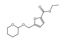 ethyl 5-hydroxymethyl-2-furancarboxylate tetrahydropyranyl ether Structure