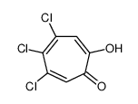 4,5,6-trichloro-2-hydroxycyclohepta-2,4,6-trien-1-one结构式