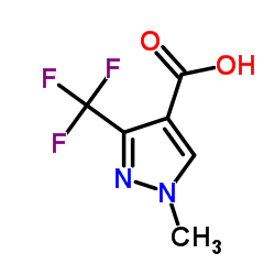 1-Methyl-3-(trifluoromethyl)-1H-pyrazole-4-carboxylic acid structure