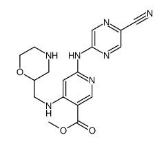 methyl 6-[(5-cyanopyrazin-2-yl)amino]-4-(morpholin-2-ylmethylamino)pyridine-3-carboxylate结构式