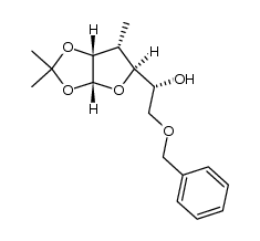 6-O-benzyl-3-deoxy-1,2-O-isopropylidene-3-C-methyl-α-D-allofuranose结构式