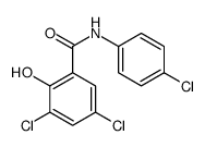 3,5-dichloro-N-(4-chlorophenyl)-2-hydroxybenzamide结构式