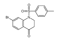 7-Bromo-1-[(4-methylphenyl)sulfonyl]-2,3-dihydro-4(1H)-quinolinon e结构式