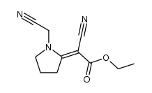 1-Cyanomethyl-2-(2'-cyano-2'-ethoxycarbonyl)methylenepyrrolidine Structure